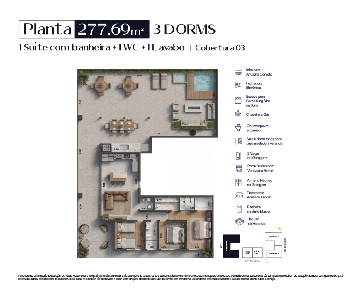 Cobertura 277 m²