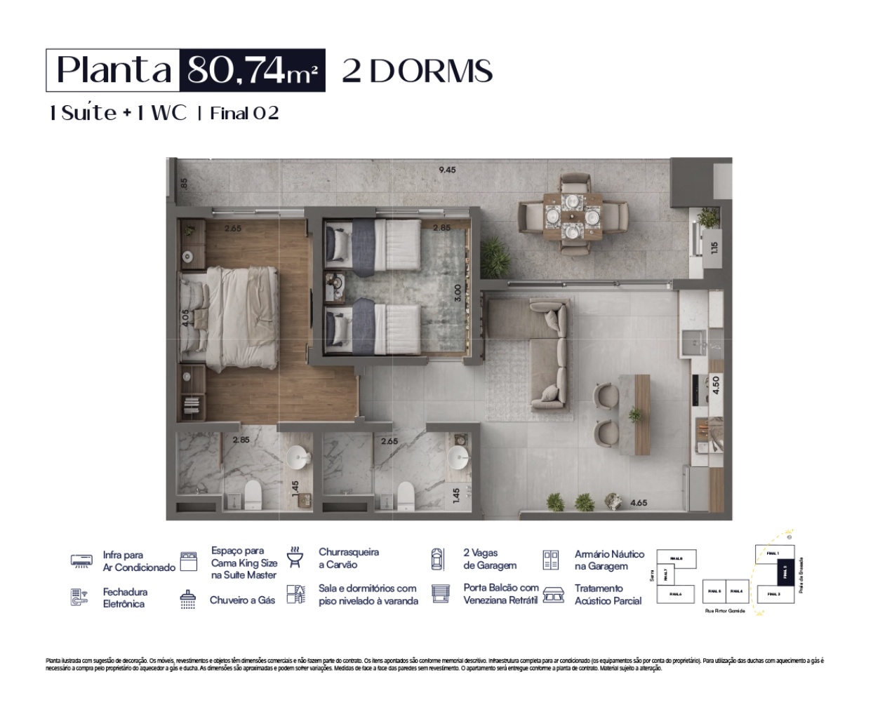 Planta 80 m²